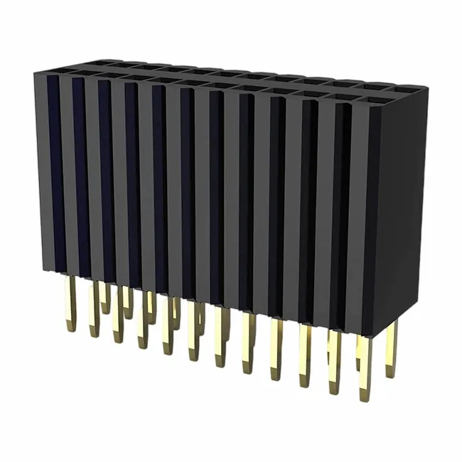 1.27x2.54mm kvinnelig overskrift enkelt rad dukkert