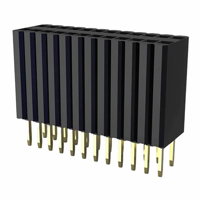 1.27x2.54mm kvinnelig header enkelt rad rett