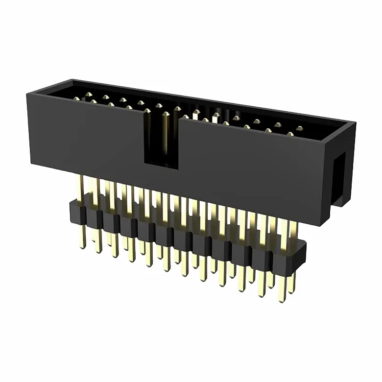 2,54mm boks overskrift dobbel rad rett