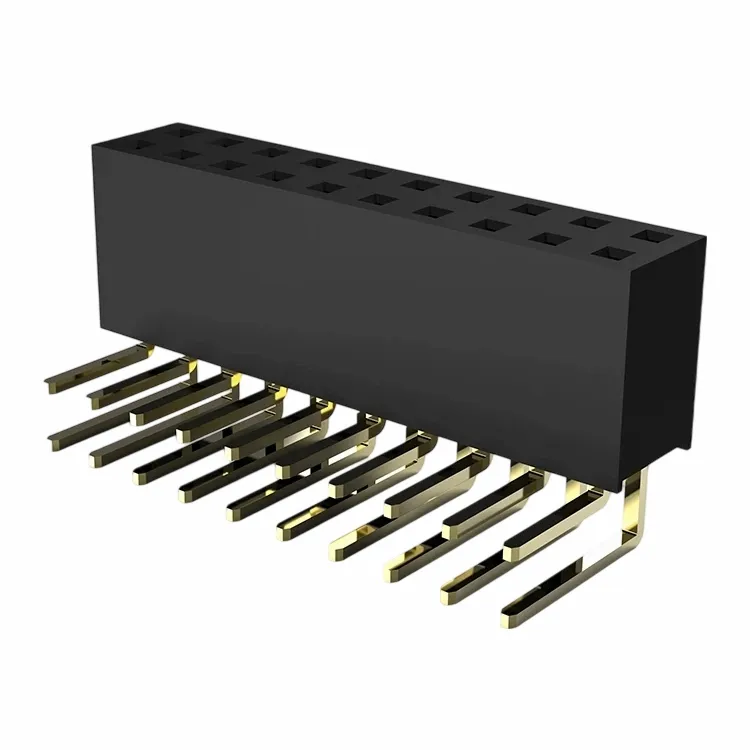 2,54mm kvinnelig header dobbel rad rett vinkel dukkert y type type