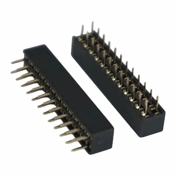 2.54mm kvinnelig header dobbel rad rett u type