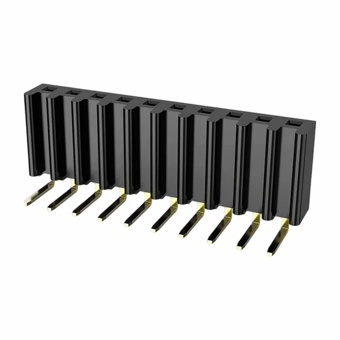 2,54mm kvinnelig overskrift Enkelt rad rett vinkel dukkert u type