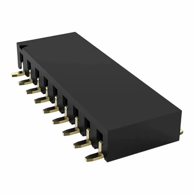 2.54mm kvinnelig overskrift Enkelt rad sideoppføring smt u type