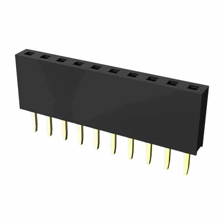 2,54mm kvinnelig overskrift Enkelt rad rett y Type