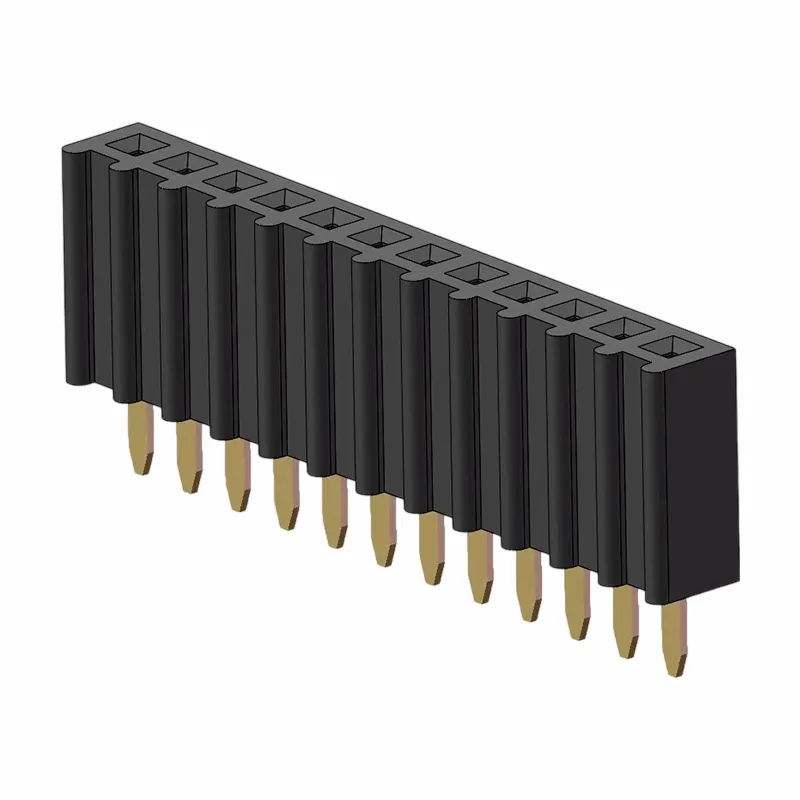 2.54mm kvinnelig overskrift enkelt rad rett o type-1