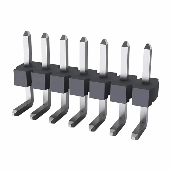 5,08mm pin -header enkelt 90 graders dukkert